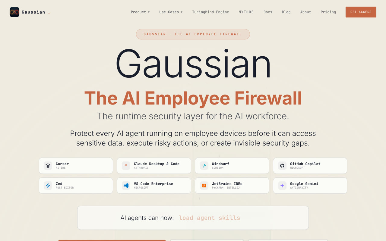 sudoviz.com today: Gaussian, a runtime firewall for AI agents